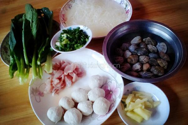 花蛤米粉汤的做法图解1
