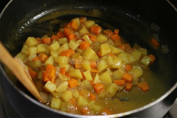 黄金咖喱鸡排饭的做法图解9