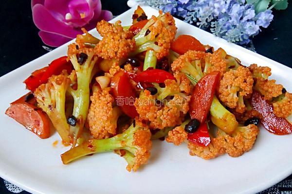 豆豉酱爆有机花菜的做法图解14