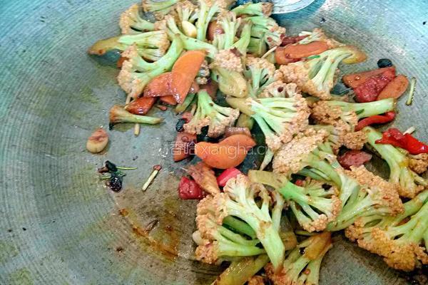 豆豉酱爆有机花菜的做法图解13