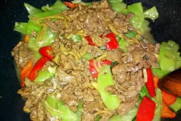 莴笋炒牛肉的做法图解10