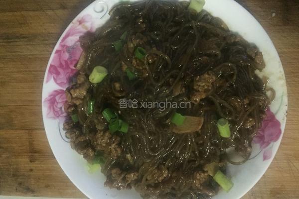 肉沫炒粉条的做法图解5