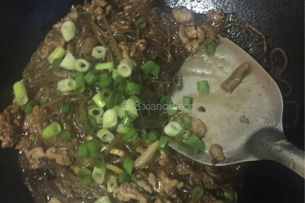 肉沫炒粉条的做法图解4