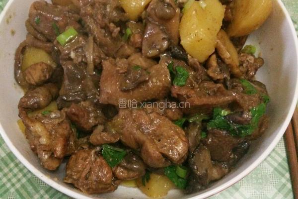 小鸡炖蘑菇的做法图解8