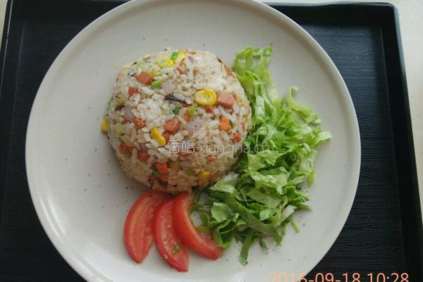 葱油炒饭的做法图解7