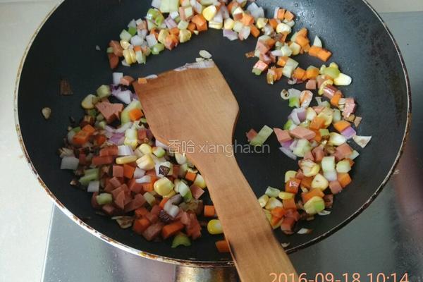 葱油炒饭的做法图解4