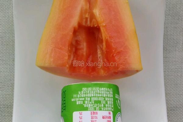 木瓜酸奶汁的做法图解1