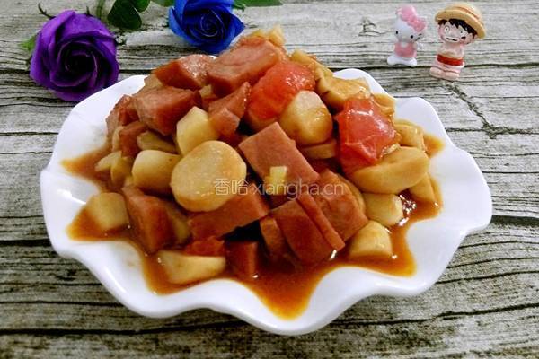 番茄杏鲍菇炒香肠的做法图解10
