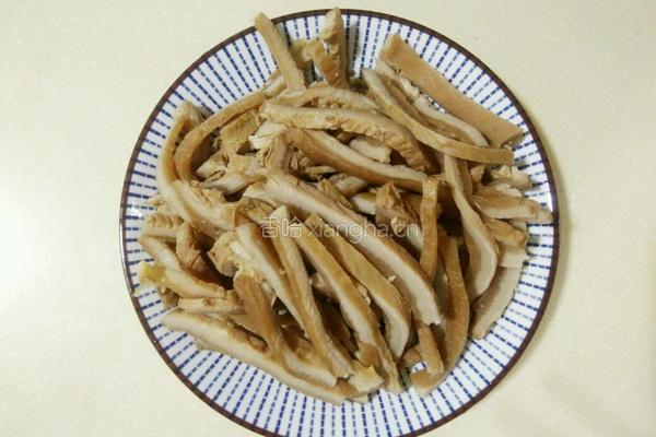 双椒耗油牛肚的做法图解1