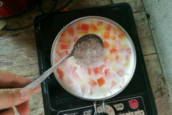 木瓜西米露的做法图解9