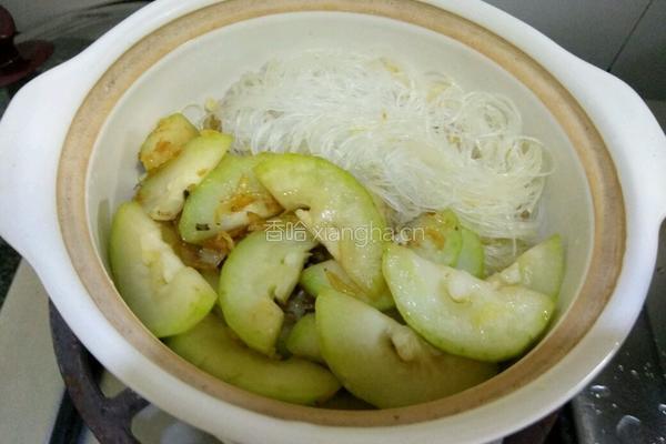 节瓜虾米粉丝煲的做法图解9