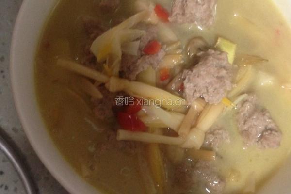 黄花菜肉泥汤的做法图解10