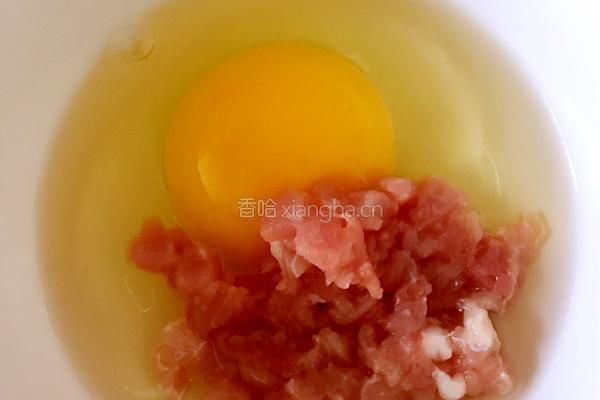鸡蛋瘦肉饼的做法图解1