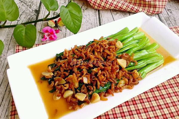 海米油菜苔的做法图解5