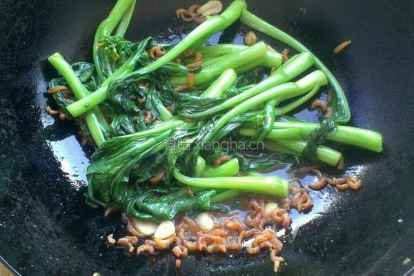 海米油菜苔的做法图解4