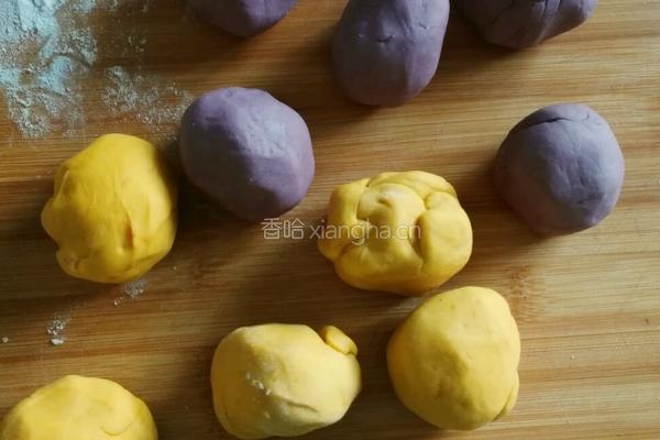 紫薯南瓜开花馒头的做法图解7