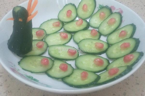 孔雀开屏（青瓜)的做法图解3