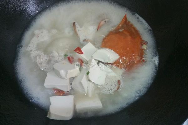 蟹煲豆腐的做法图解8