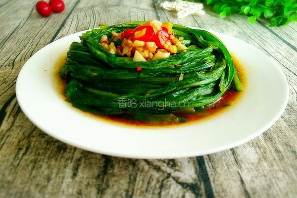 白灼油麦菜的做法图解8