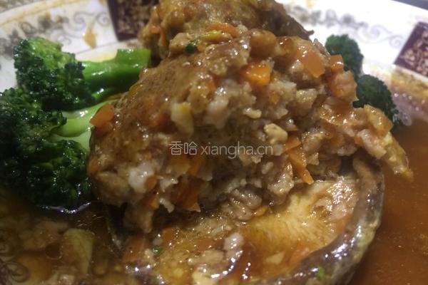 香菇盏 （香菇塞肉、香菇肉馅）的做法图解5
