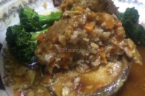 香菇盏 （香菇塞肉、香菇肉馅）的做法图解2