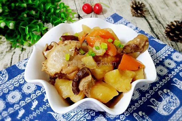 土豆蘑菇炖鸡块的做法图解8