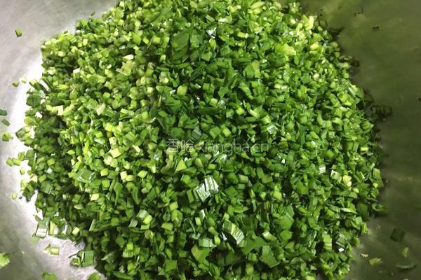 韭菜鸡蛋虾仁饺子馅的做法图解2