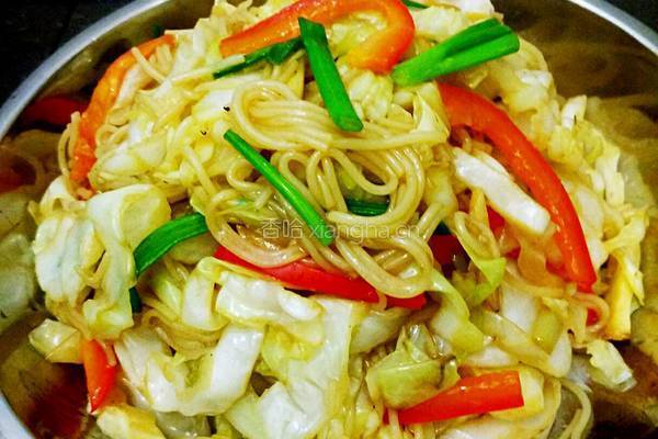 粉丝炒包菜的做法图解12