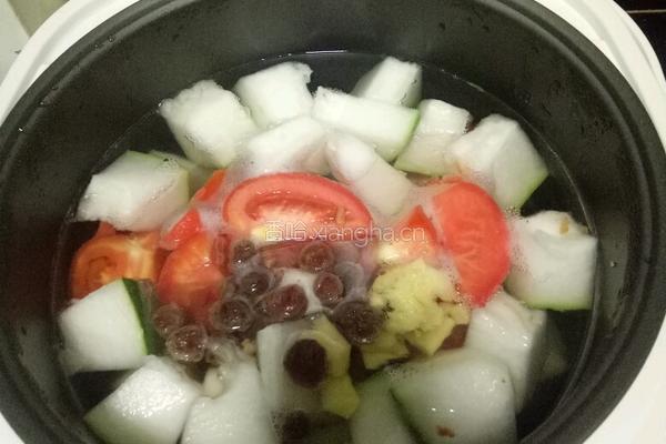 虾米冬瓜西红柿汤的做法图解5