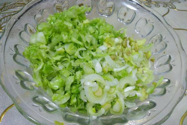 菜包子馅的做法图解5