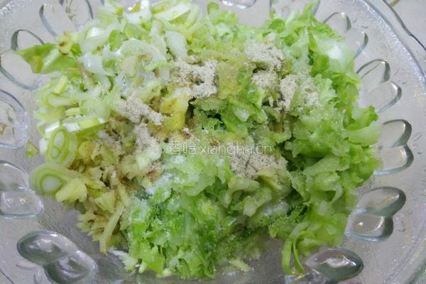 菜包子馅的做法图解6