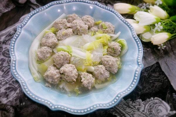 白菜粉丝牛肉丸子汤的做法图解9