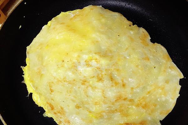 培根肉松手抓饼的做法图解3
