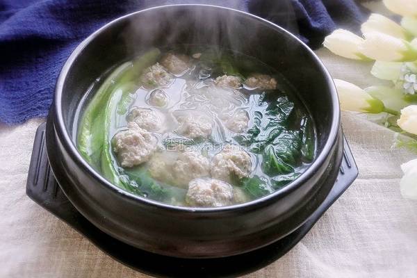 白菜粉丝牛肉丸子汤的做法图解10