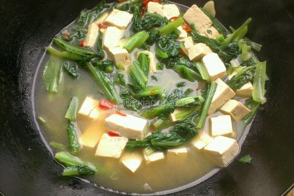 小白菜烧豆腐的做法图解7