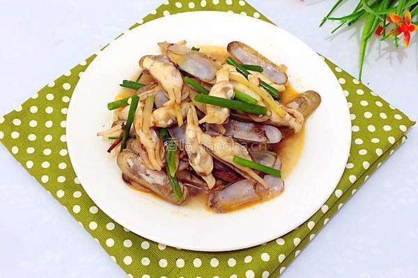 麻辣葱油蛏子的做法图解9