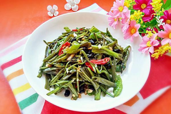 豆豉空心菜梗的做法图解7