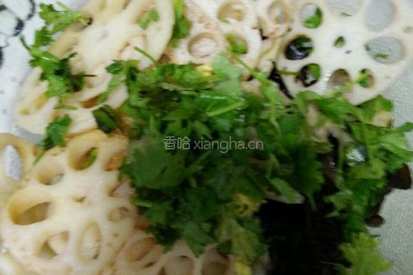 莲菜拌木耳的做法图解3
