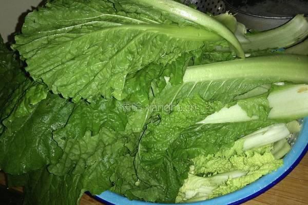 小白菜炖冻豆腐的做法图解1