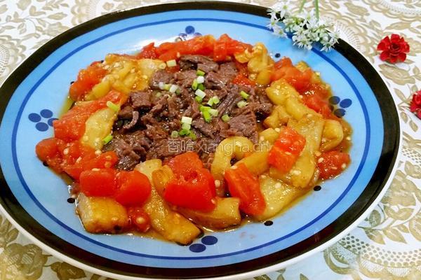 西红柿茄子烧牛肉的做法图解7