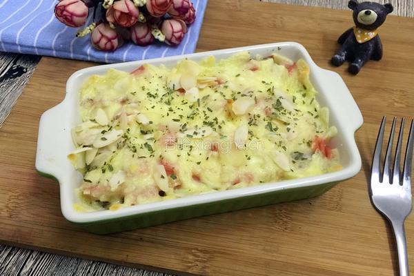 芝士培根焗饭的做法图解7