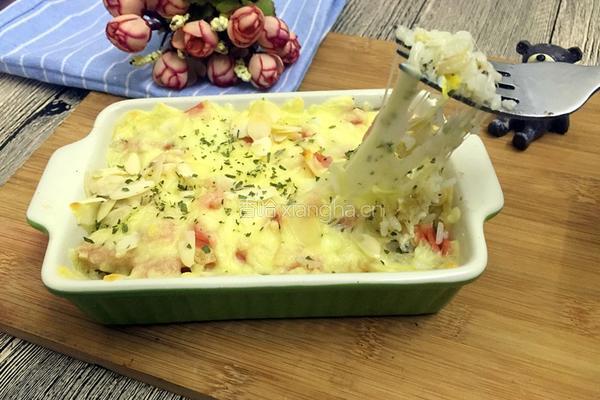 芝士培根焗饭的做法图解8