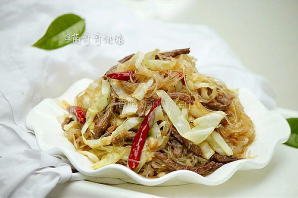 粉丝炒包菜的做法图解12