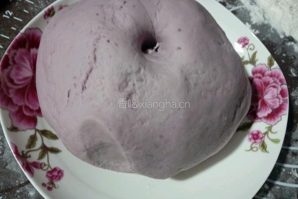 紫薯菊花馒头的做法图解2