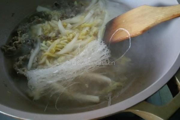 白菜粉丝羊肉汤的做法图解5