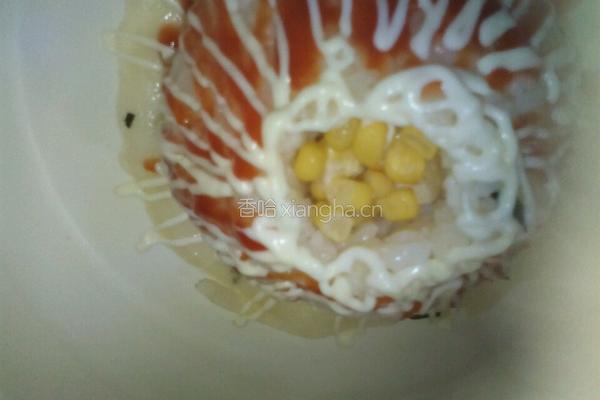 芒果汁一熔岩芝士饭(堡)的做法图解17