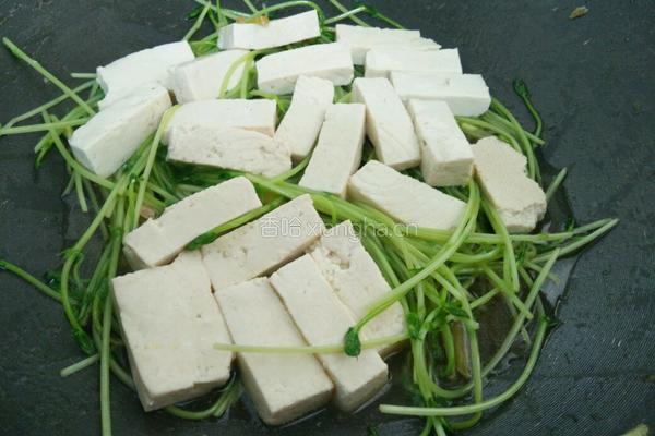 豌豆苗烩豆腐的做法图解9