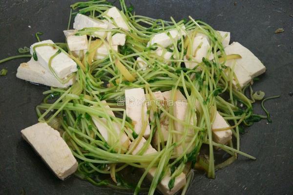 豌豆苗烩豆腐的做法图解10