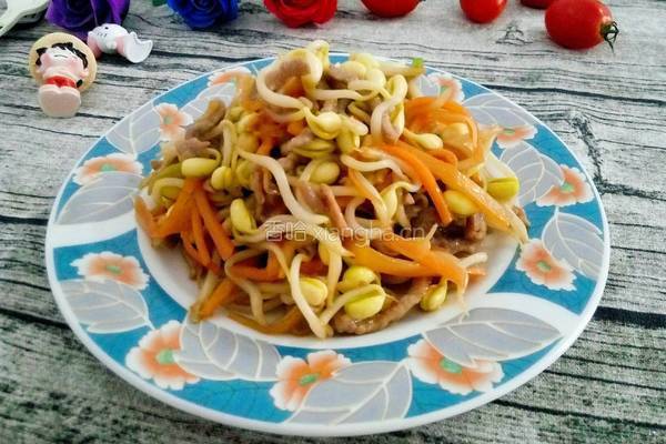 猪肉炒豆芽的做法图解10