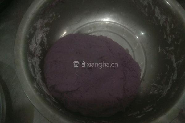 紫薯糯米饼的做法图解2